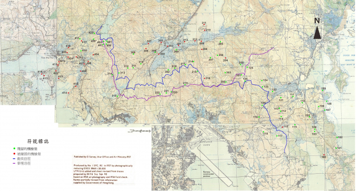 Figure 1: the latest accessible routes to the 59 remaining PBs along the Gin Drinker’s Line
 